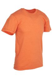 Bulk Mens Cotton Crew Neck Short Sleeve T-Shirts Bulk Pack Solid Orange, Large