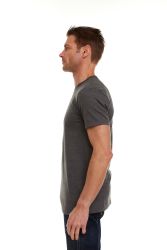 36 Bulk Mens Cotton Short Sleeve T Shirts Charcoal Gray Size Small