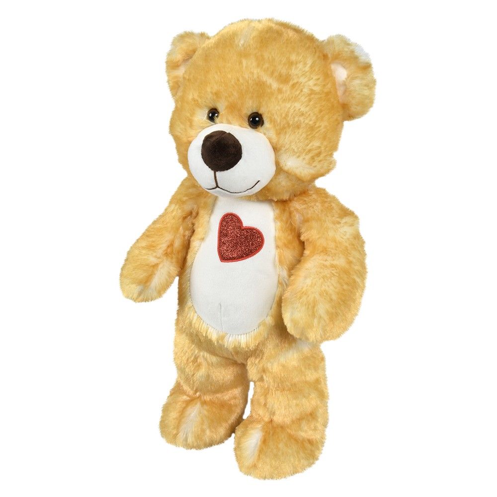 18 Bulk 20" Cotton Candy Natural Heart Bears