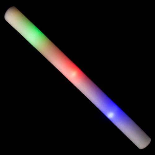 48 Bulk Multi Color Led Flashing Foam Stick