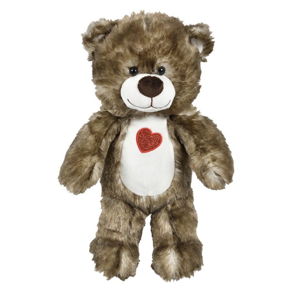 40 Bulk 15.5" Cotton Candy Natural Heart Bears