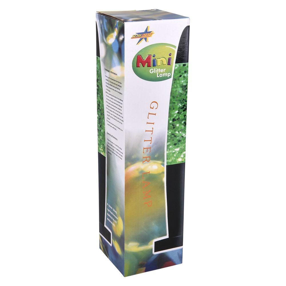 12 Bulk Mini Sparkle Lamp - 12.5" Green 12/28