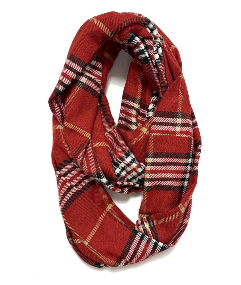 12 Bulk Plaid Neck Warmer Loop Infinity Scarves Sc1799 A Assorted