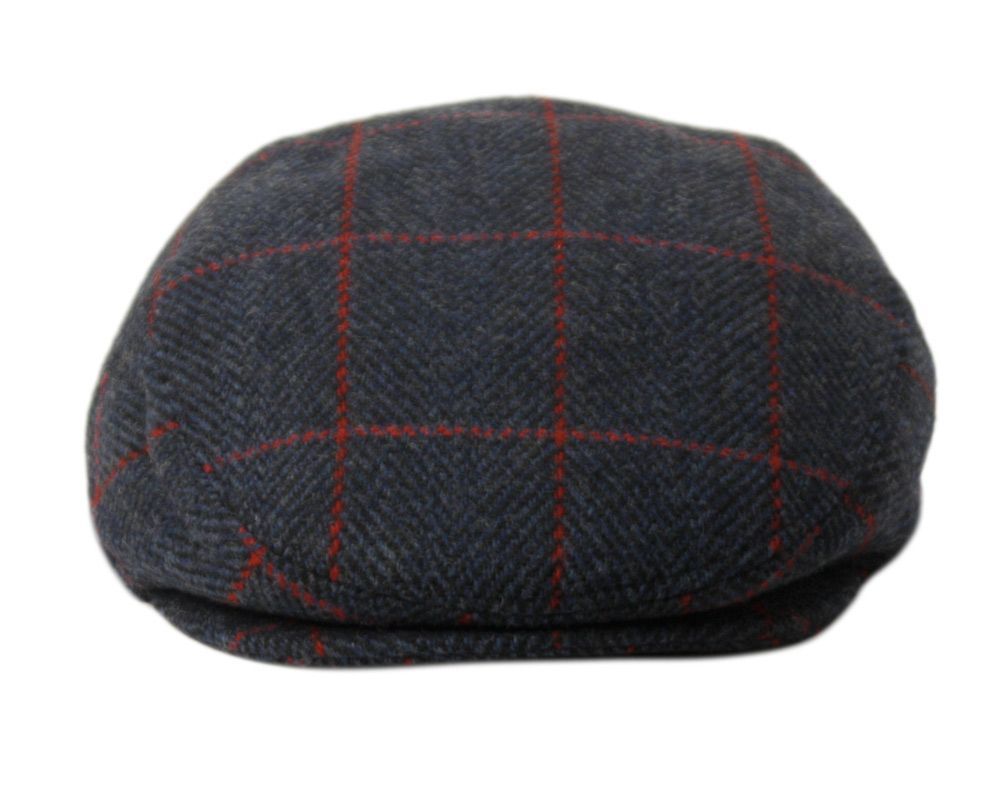 6 Bulk Tweed Herringbone Wool Plaid Ivy Caps W/cloth Fabric Lining Assorted