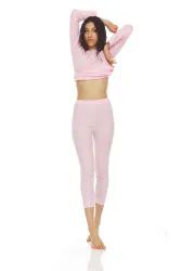 24 Bulk Yacht & Smith Womens Cotton Thermal Underwear Set Pink Size L