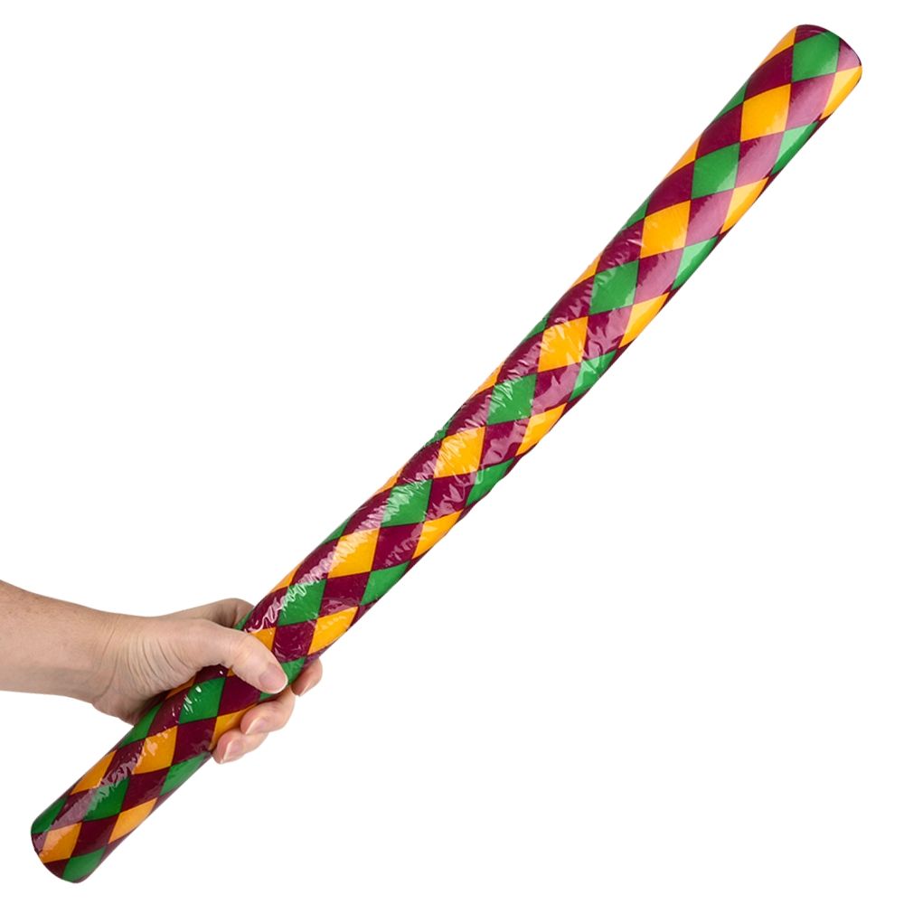 72 Bulk 23.5" LighT-Up Harlequin Print Foam Baton