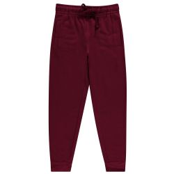 48 Bulk Womens Fleece Lined 3 Pocket Jogger Burgundy Size Medium