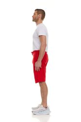 96 Bulk Mens Cotton Fleece 3 Pocket Shorts Red Size 3X-Large