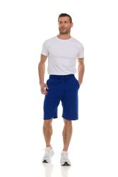 96 Bulk Mens Cotton Fleece 3 Pocket Shorts Royal Blue Size Medium