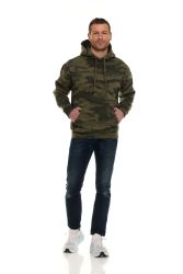 24 Bulk Cotton Fleece Hooded Camo Printed Hoodie Size Large