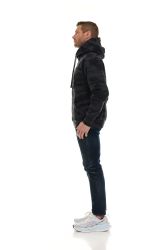 3 Bulk Cotton Fleece Hooded Black Camo Printed Hoodie Size 2xlarge