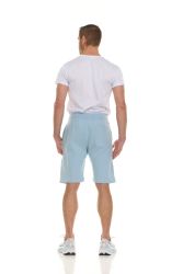 120 Bulk 120 Wholesale Mens Cotton Fleece 3 Pocket Shorts Powder Blue Size Small - WSD