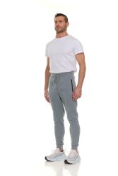 216 Bulk Mens Cotton Fleece Zipper Jogger Heather Grey Assorted Sizes S-3x