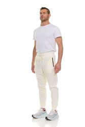 108 Bulk Mens Cotton Fleece Zipper Jogger Natural Assorted Sizes Med To 2x