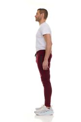 108 Bulk Mens Cotton Fleece Zipper Jogger Burgundy Assorted Sizes S-3x