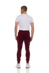180 Bulk Mens Cotton Fleece Zipper Jogger Burgundy Assorted Sizes S-3x
