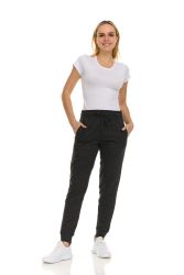 12 Bulk Womens Fleece Lined Jogger With Pocket In Charcoal Gray Size 3xlarge