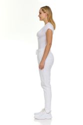 12 Bulk Womens Fleece Lined Jogger With Pocket In White Size 2xlarge
