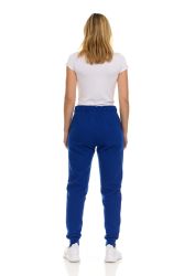 12 Bulk Womens Fleece Lined Jogger With Pocket In Royal Blue Size Large