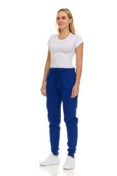 12 Bulk Womens Fleece Lined Jogger With Pocket In Royal Blue Size 2xlarge