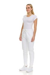 24 Bulk Womens Fleece Lined Jogger With Pocket In White Size 3xlarge