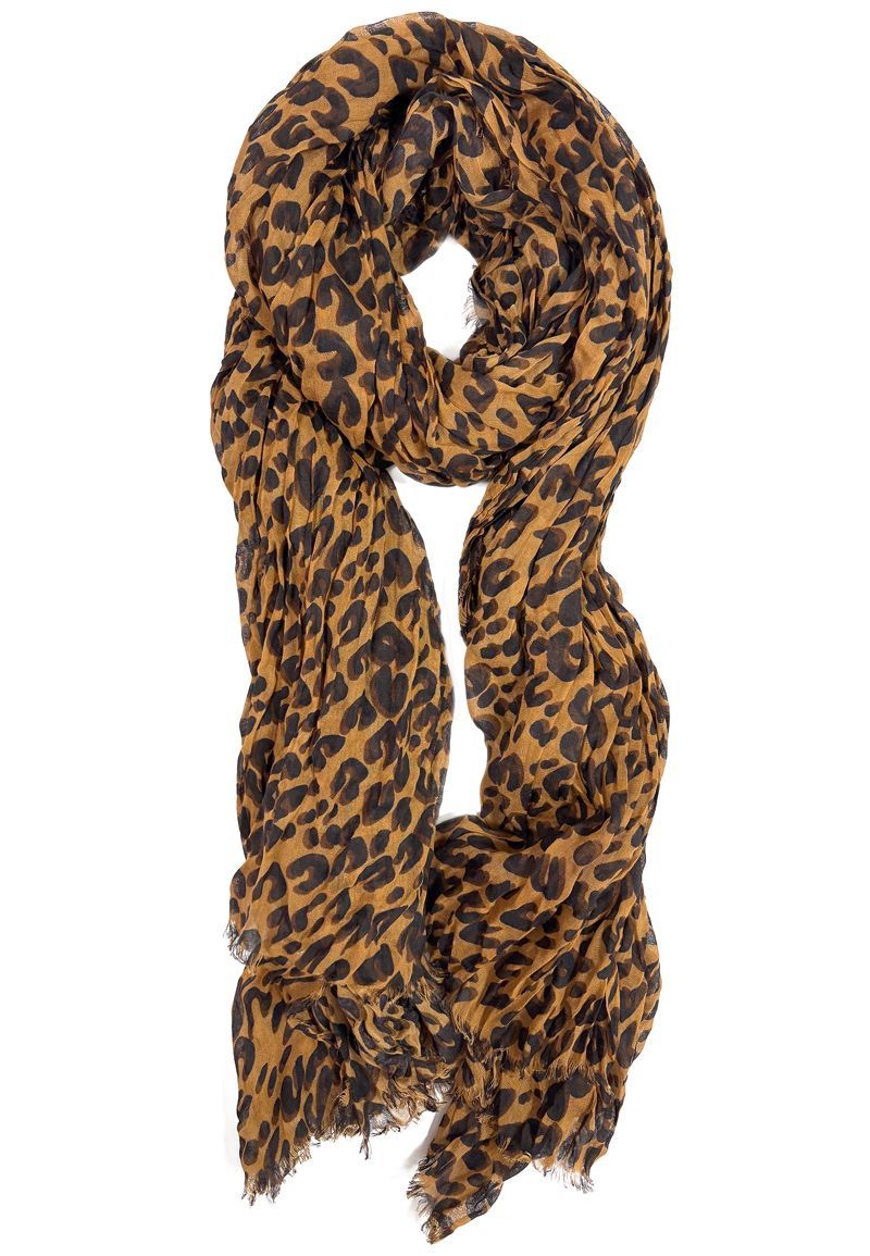 12 Bulk Leopard Print Scarf Assorted
