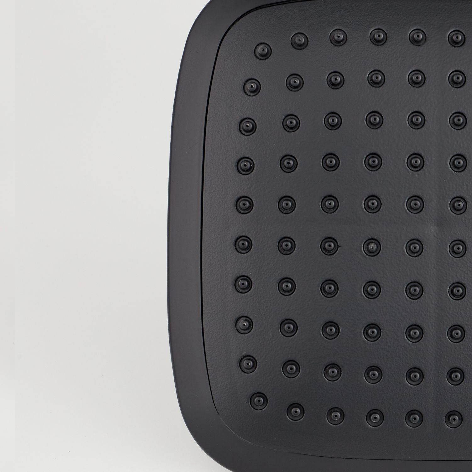 12 Bulk 8" Fixed Square Rounded Corner Rainfall Shower Head, Matte Black