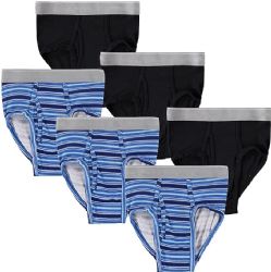 36 Bulk Yacht And Smith Boys Cotton Underwear Briefs In Assorted Colors, Size Medium