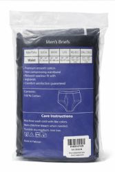 144 Bulk Yacht And Smith Mens Cotton Brief Size 3X-Large Assorted Colors