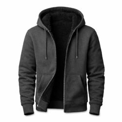 36 Bulk Unisex Cotton Fleece Sherpa Lined Zipper Hoodie Charcoal Assorted Sizes S-xl