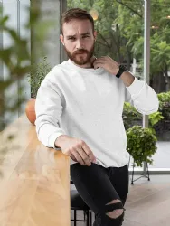 72 Bulk Unisex Fleece Line Cotton Crew Neck Sweat Shirt Assorted Colors And Assorted Sizes