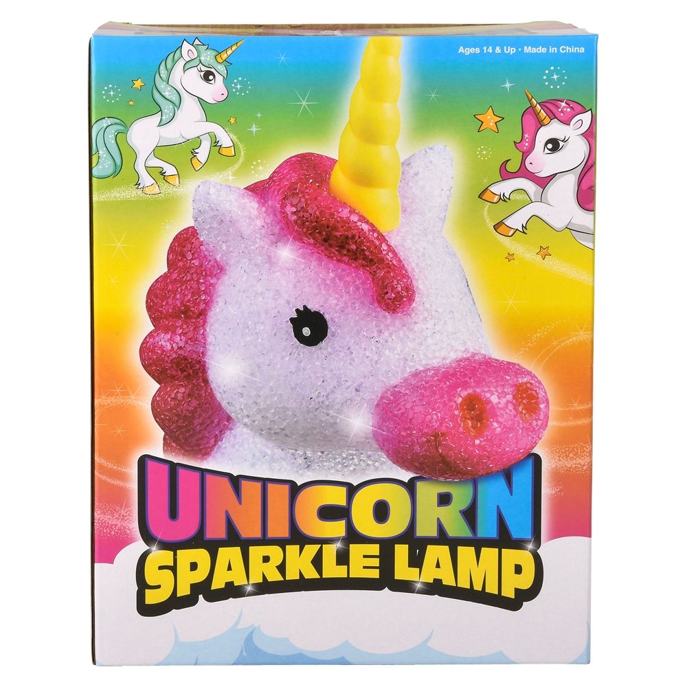 12 Bulk (t) 7.5" Sparkle Unicorn Lamp