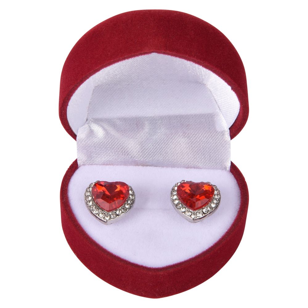 240 Bulk (t) Red & Blue Heart Earrings