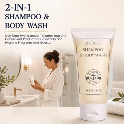 500 Bulk Yacht & Smith 2 In 1 Shampoo And Body Wash 1oz Bottle