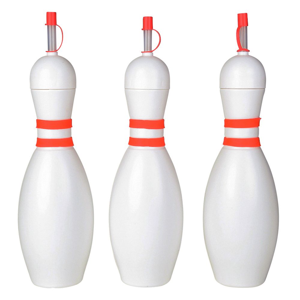 48 Bulk Plastic Bowling Pin Sipper Cup 24 oz