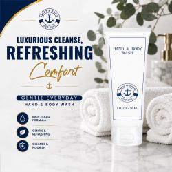 600 Bulk Liquid Hand And Body Wash 1oz Tube