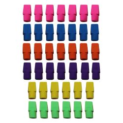 48 Bulk 40 Pack Of Colored Pencil Cap Erasers