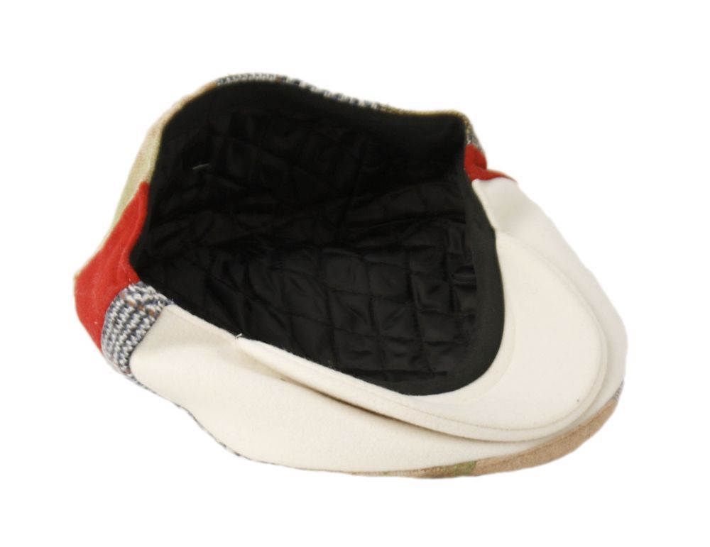 6 Bulk Patch Work Wool Blend Ivy Cap Assorted