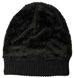 12 Bulk Yacht & Smith Adults Sherpa Lined Winter Beanies In Black