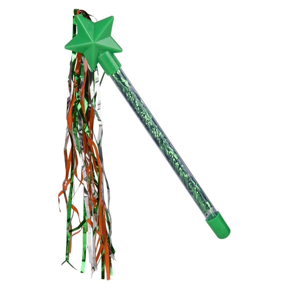 360 Bulk St. Patrick's Day Star Tinsel Wand 9"