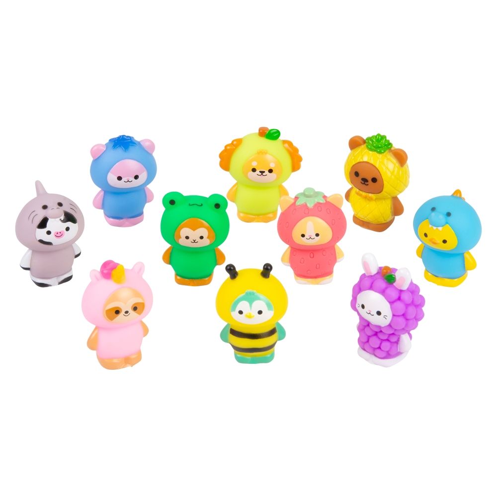 500 Bulk (t) 2" Rubber Kawaii Dressed Animals