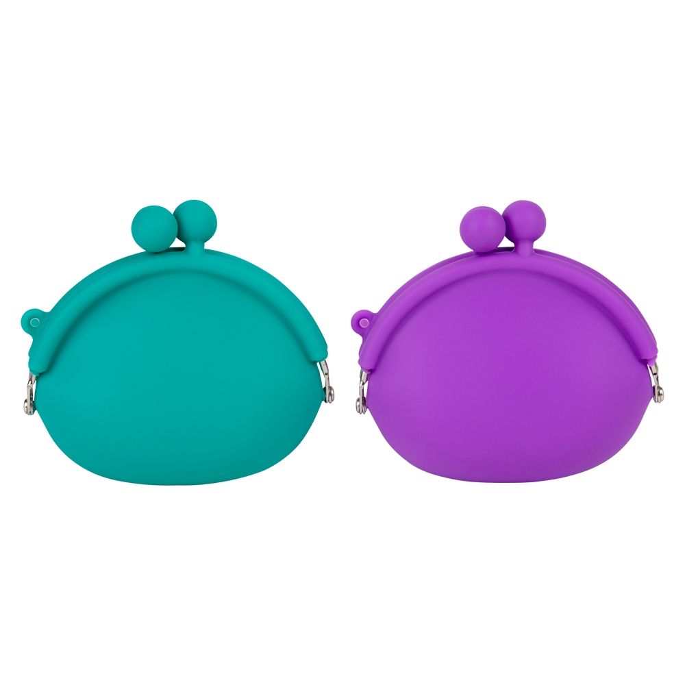 144 Bulk Silicone Coin Purse 3.5"