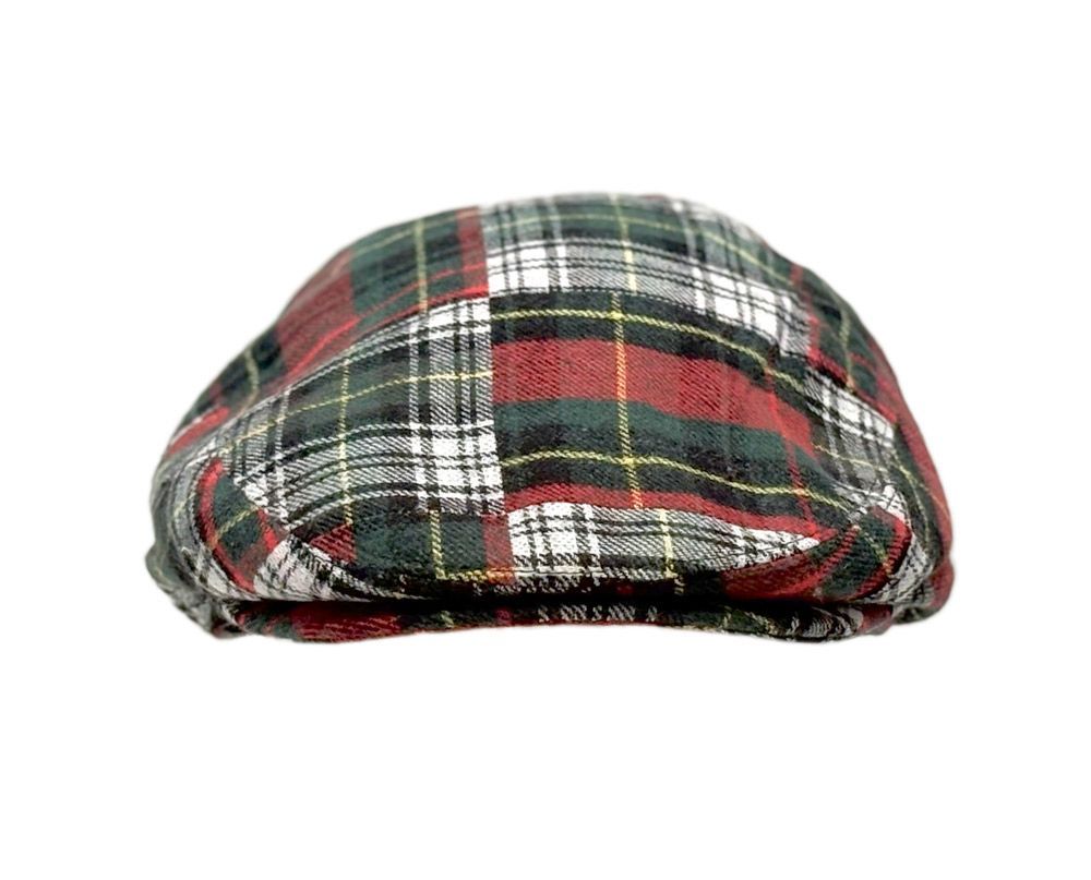 6 Bulk Wool Blend Plaid Ivy Cap Assorted