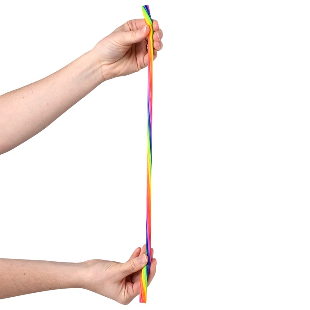 288 Bulk 12" Rainbow Stretchy Noodle