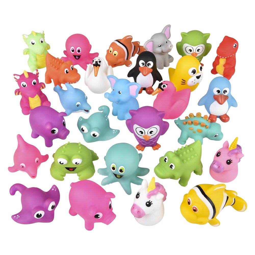 500 Bulk 3" Rubber Water Squirting Toy Assortment (500pcs/case)