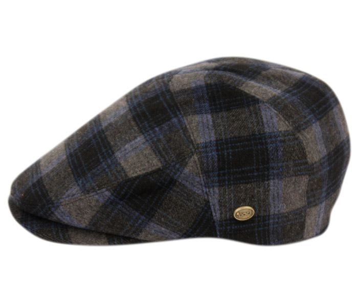 6 Bulk Brushed Wool Check Ivy Caps W/satin Quilted Lining Assorted