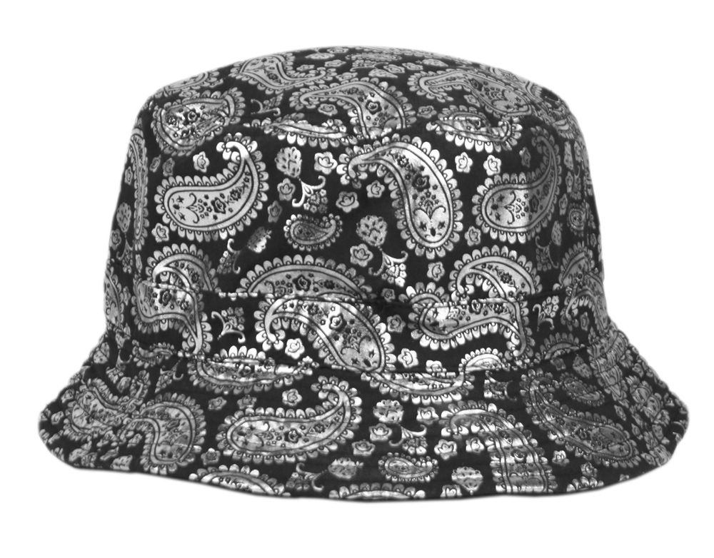 12 Bulk Paisley Print Reversible Bucket Hats A Assorted