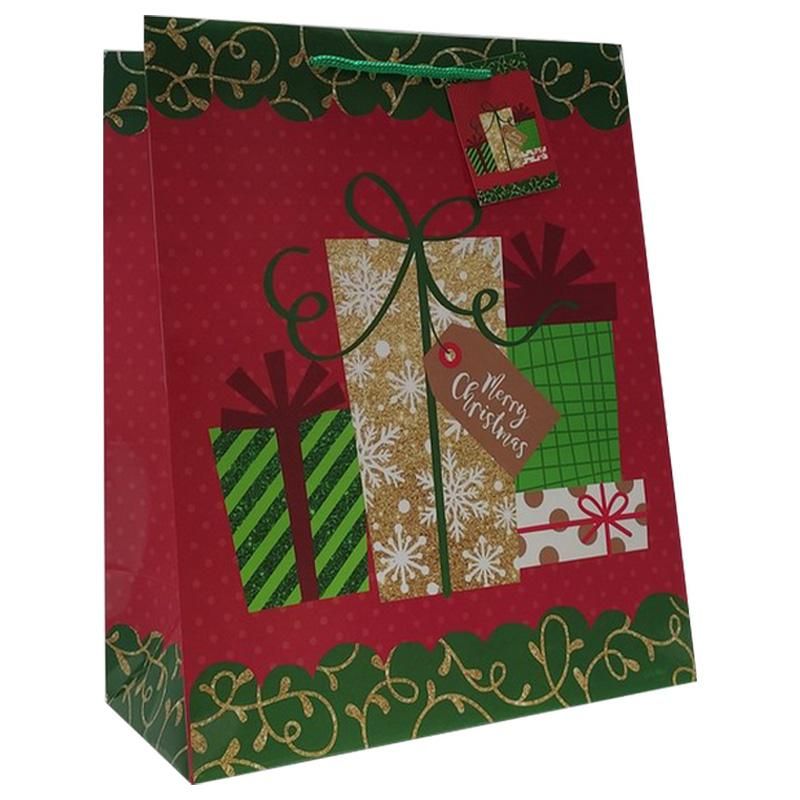 96 Bulk 2pk Large Christmas Bag Glossy
