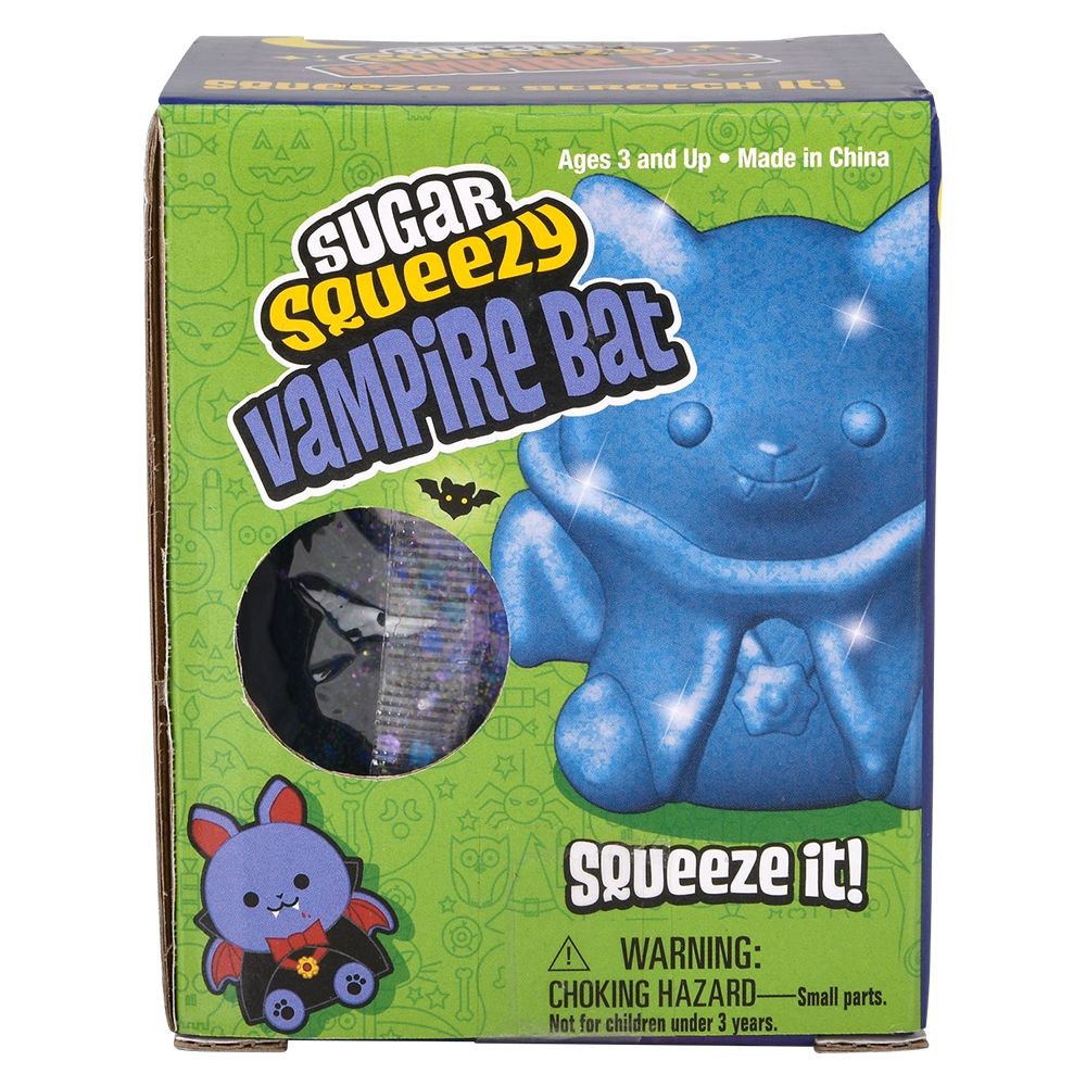 24 Bulk (t) Jumbo Sugar Squeezy Halloween Vampire Bat 4"
