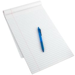 72 Bulk Legal Writing Pad Wide Ruled - 50 Sheets
